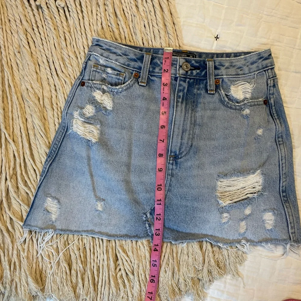 ABERCROMBIE & FITCH Zoe Natural Rise Vintage A-Line Skirt Denim Mini Y2K Size 0